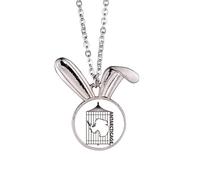 no/no Collier avec pendentif carte du continent de l'Antarctique Lapin