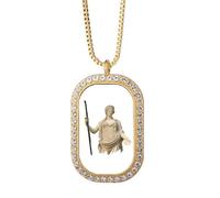 no/no Collier avec pendentif déesse de la fertilité de la Grèce et diamant Doré