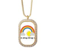 no/no Collier avec pendentif en cristal de diamant et inscription « Keep The Real » de Hip Hop Music Keeps The Real Lyrics