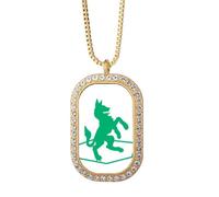 no/no Collier avec pendentif en cristal doré avec inscription « God Ability God »