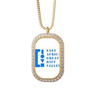 no/no Collier avec pendentif en cristal doré de la vallée du Rift d'Afrique de l'Est