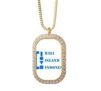 no/no Collier avec pendentif en cristal et cristal de l'île de Bali Insia Art déco