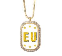 no/no Collier avec pendentif en cristal et cristal de l'Union européenne