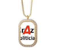 no/no Collier avec pendentif en cristal et cristal doré pour homme d'État politicien