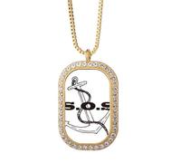 no/no Collier avec pendentif en cristal et cristal doré Salvation Common Knowledge English Language Culture