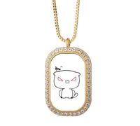 no/no Collier avec pendentif en cristal et strass en forme de colère