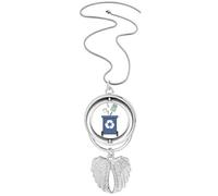 no/no Collier avec pendentif en forme d'ailes d'ange avec inscription « Drop Litter », M