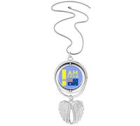 no/no Collier avec pendentif en forme d'ailes d'ange avec inscription « I Am From Australia », M