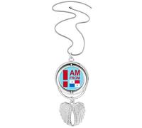 no/no Collier avec pendentif en forme d'ailes d'ange avec inscription « I Am From Panama », M