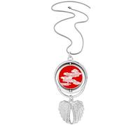 no/no Collier avec pendentif en forme d'ailes d'ange avec joli motif de vie, M