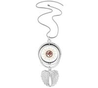 no/no Collier avec pendentif en forme d'ailes d'ange avec pendentif en forme de centre d'expressions chinois, M