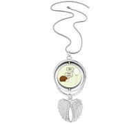 no/no Collier avec pendentif en forme d'ailes d'ange en forme de ballon hérisson, M