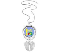 no/no Collier avec pendentif en forme d'ailes d'ange I Am From Guyana Art Déco, M