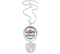 no/no Collier avec pendentif en forme d'ailes d'ange pour homme d'État politicien, M