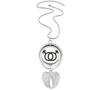 no/no Collier avec pendentif en forme d'ailes d'ange pour identifier la différence entre les sexes et les hommes, M