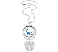 no/no Collier avec pendentif en forme d'ailes d'ange pour ski, skateboard, tremblement de terre, M