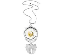 no/no Collier avec pendentif en forme d'ailes d'ange - Style art déco - Pour la vie marine, M