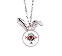 no/no Collier avec pendentif en forme d'ailes d'animaux - Dragon de l'est de l'Ouest - Cadeau
