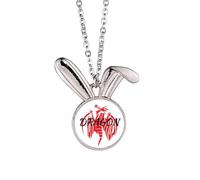 no/no Collier avec pendentif en forme d'ailes de dragon et lapin de l'est de l'Ouest