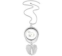 no/no Collier avec pendentif en forme d'appel Onomatopée avec ailes d'ange, M