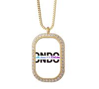 no/no Collier avec pendentif en forme de bâtiment de la radio de Londres en cristal doré