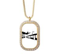 no/no Collier avec pendentif en forme de bus de métro et de navigation aérienne