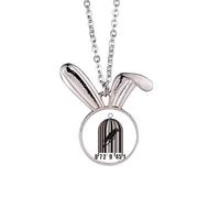 no/no Collier avec pendentif en forme de cage à oiseaux avec code-barres