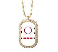 no/no Collier avec pendentif en forme de code morse - Bijou doré avec pendentif en forme de point de sauvetage