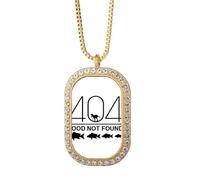 no/no Collier avec pendentif en forme de dinosaure perdu - Art déco - Bijoux dorés