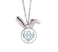 no/no Collier avec pendentif en forme de lapin avec combinaison de lignes