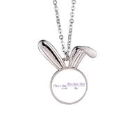 no/no Collier avec pendentif en forme de lapin avec formule mathématique et calculs