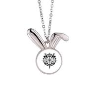 no/no Collier avec pendentif en forme de lapin avec impression de singular Oddness