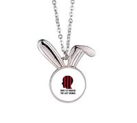 no/no Collier avec pendentif en forme de lapin avec inscription « Don't Let Man Be The Last Animal »
