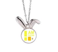 no/no Collier avec pendentif en forme de lapin avec inscription « I Am From Vatican City »