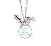 no/no Collier avec pendentif en forme de lapin avec inscription « I Never Let You Down »