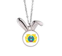no/no Collier avec pendentif en forme de lapin avec inscription Mother Loves