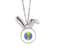no/no Collier avec pendentif en forme de lapin avec inscription Mother Loves Sadness Art Deco Fashion