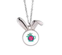 no/no Collier avec pendentif en forme de lapin avec inscription « Mother Loves Strong Omnipotent »