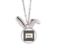 no/no Collier avec pendentif en forme de lapin avec logo 404 « Error Page Not Found »