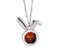 no/no Collier avec pendentif en forme de lapin avec logo substance dangereuse Art déco