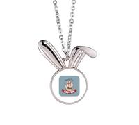 no/no Collier avec pendentif en forme de lapin avec logo Tie The Index and s Save Life