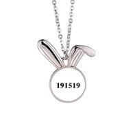 no/no Collier avec pendentif en forme de lapin avec numéro d'aide internationale