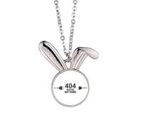 no/no Collier avec pendentif en forme de lapin - Avec prise de courant - Art déco - Cadeau idéal