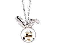 no/no Collier avec pendentif en forme de lapin, conflit émotionnel, refus négatif, cadeau