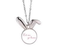 no/no Collier avec pendentif en forme de lapin Let Me Go Home Art déco