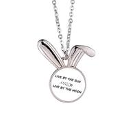 no/no Collier avec pendentif en forme de lapin Live By The Sun/Moon Art déco