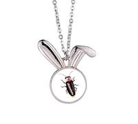 no/no Collier avec pendentif en forme de lapin malade avec cafard, cafard, cafard, punaise