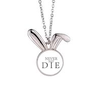 no/no Collier avec pendentif en forme de lapin Never Say Die Firm Art déco