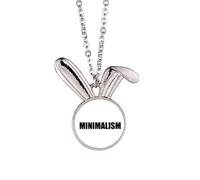 no/no Collier avec pendentif en forme de lapin - Pensée philosophique - Minimalisme