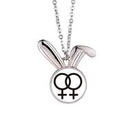 no/no Collier avec pendentif en forme de lapin pour identifier l'égalité des sexes